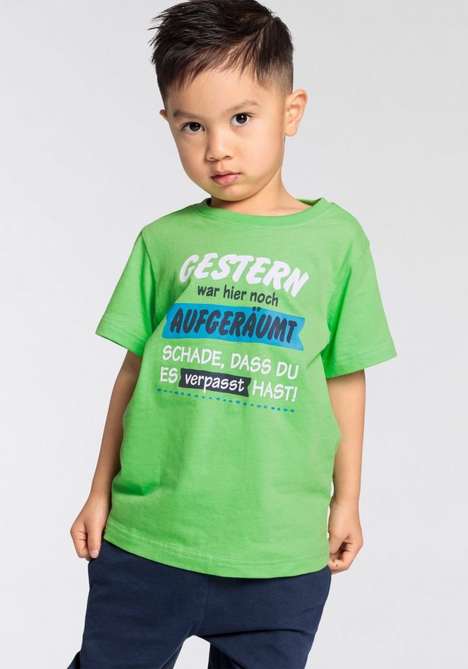 KIDSWORLD T-Shirt GERTERN WAR HIER NOCH AUGERÄUMT..., Sprücheshirt für kleine Jungen von KIDSWORLD