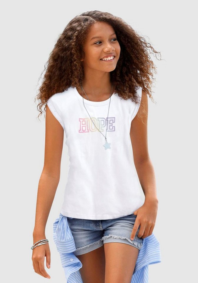 KIDSWORLD T-Shirt HOPE mit Statementdruck von KIDSWORLD