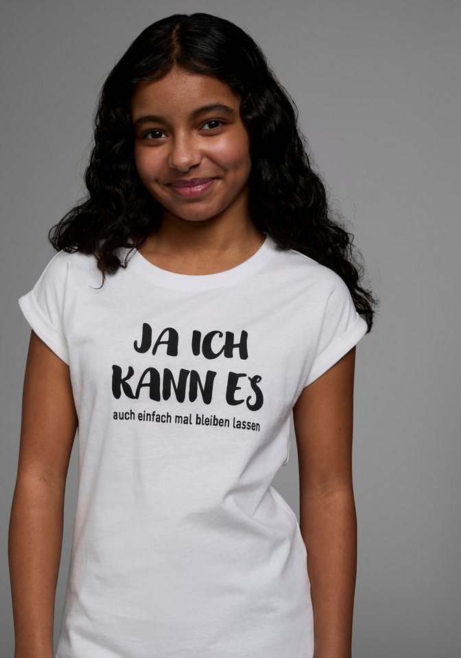 KIDSWORLD T-Shirt Ja ich kann es ... Kurzarm, bequeme Passform, mit coolen Statements von KIDSWORLD