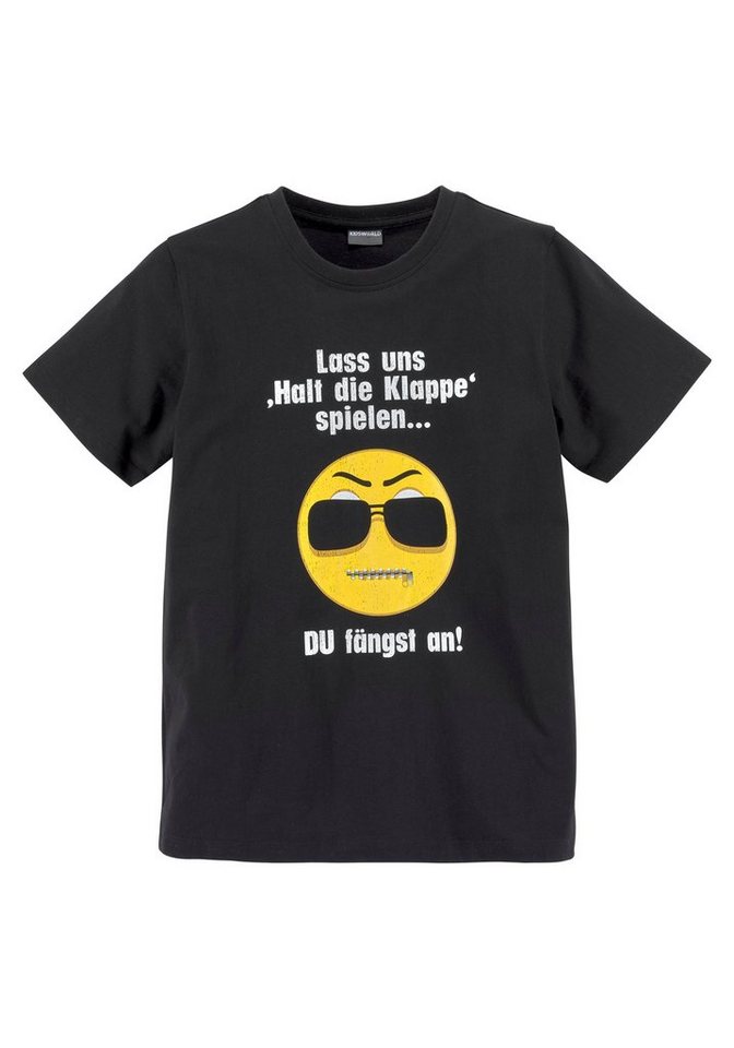 KIDSWORLD T-Shirt LASS UNS: HALT DIE KLAPPEN! SPIELEN Spruch von KIDSWORLD