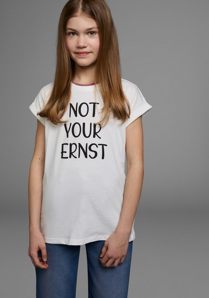 KIDSWORLD T-Shirt NOT YOUR ERNST Kurzarm, bedruckt, Rundhalsausschnitt, aus Baumwolle von KIDSWORLD