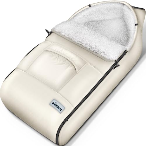 KIDUKU Winterfußsack für Kinderwagen Buggy - Babyfußsack waschbar | Fußsack Babyschale mit Reißverschluss & Tasche von KIDUKU