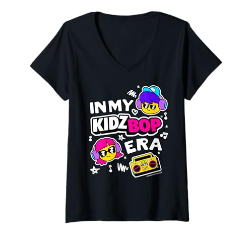 Damen Kidz BOP - Hallo DJ! T-Shirt mit V-Ausschnitt Damen Kidz BOP - Hallo DJ! T-Shirt mit V-Ausschnitt von KIDZ BOP