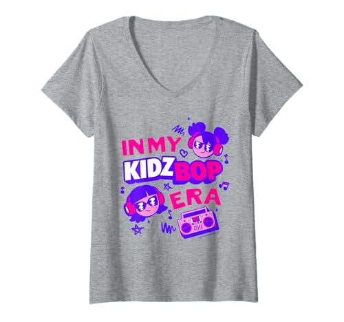 Damen Kidz BOP Live - In My Kidz BOP Era (Pink und Lila) T-Shirt mit V-Ausschnitt von KIDZ BOP