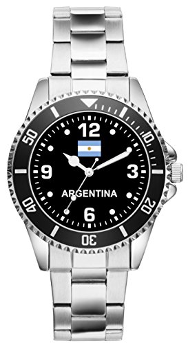 Argentinien Geschenk Artikel Idee Fan Uhr 6328 von KIESENBERG