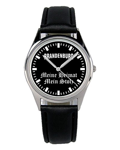 KIESENBERG Armbanduhr Brandenburg Geschenk Artikel Idee Fan Damen Herren Unisex Analog Quartz Lederarmband Uhr 36mm Durchmesser B-2404 von KIESENBERG