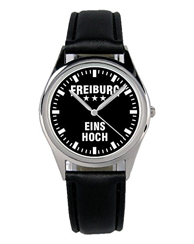 KIESENBERG Armbanduhr Freiburg Geschenk Artikel Idee Fan Damen Herren Unisex Analog Quartz Lederarmband Uhr 36mm Durchmesser B-2372 von KIESENBERG
