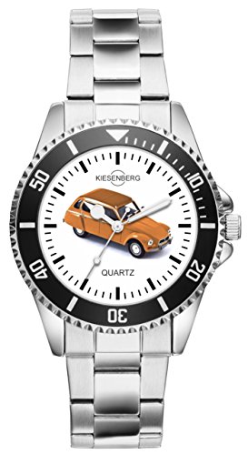 KIESENBERG Geschenk für Dyane Orange Oldtimer Fans Fahrer Uhr 1865 von KIESENBERG