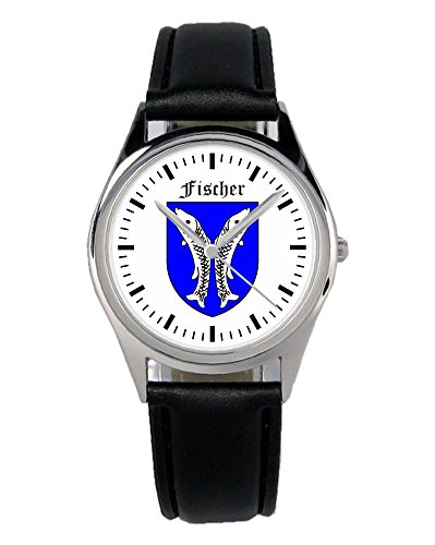 KIESENBERG Armbanduhr Fischer Angler Zunftzeichen Angel Geschenk Artikel Idee Fan Damen Herren Unisex Analog Quartz Lederarmband Uhr 36mm Durchmesser B-1804 KIESENBERG Armbanduhr Fischer Angler Zunftzeichen Angel Geschenk Artikel Idee Fan Damen Herren Unisex Analog Quartz Lederarmband Uhr 36mm Durchmesser B-1804 von KIESENBERG