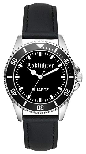 KIESENBERG Geschenk für Lokführer Eisenbahner Uhr L-2220 von KIESENBERG