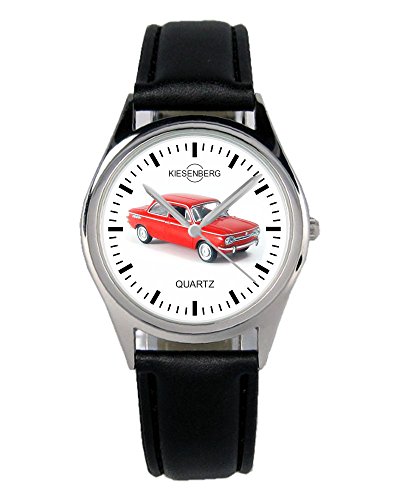 KIESENBERG Armbanduhr NSU TT Rot Oldtimer Fahrer Geschenk Artikel Idee Fan Damen Herren Unisex Analog Quartz Lederarmband Uhr 36mm Durchmesser B-1881 von KIESENBERG