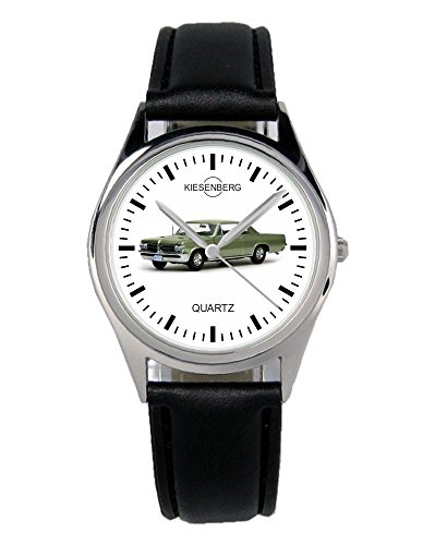 KIESENBERG Armbanduhr Pontiac GTO Grün Oldtimer Fahrer Geschenk Artikel Idee Fan Damen Herren Unisex Analog Quartz Lederarmband Uhr 36mm Durchmesser B-1914 von KIESENBERG