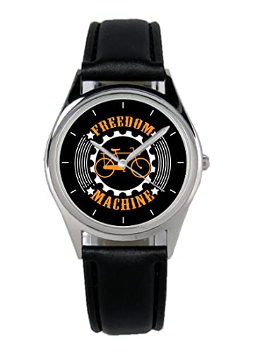 KIESENBERG Armbanduhr Fahrrad E-Bike Rennrad Mountainbike Geschenk Artikel Idee Fan Damen Herren Unisex Analog Quartz Lederarmband Uhr 36mm Durchmesser B-21300 von KIESENBERG