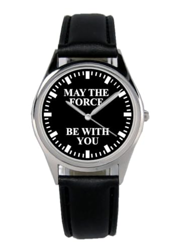 KIESENBERG Armbanduhr Joda Geschenk Artikel Idee Fan Damen Herren Unisex Analog Quartz Lederarmband Uhr 36mm Durchmesser B-2097 von KIESENBERG