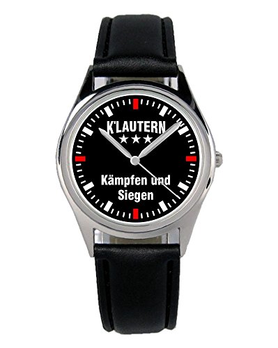 KIESENBERG Armbanduhr Kaiserslautern Geschenk Artikel Idee Fußball Sport Fan Damen Herren Unisex Analog Quartz Lederarmband Uhr 36mm Durchmesser B-2284 von KIESENBERG