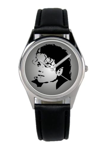 KIESENBERG Armbanduhr Michael Jackson Geschenk Artikel Idee Fan Damen Herren Unisex Analog Quartz Lederarmband Uhr 36mm Durchmesser B-2516 von KIESENBERG