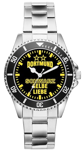 KIESENBERG Damenuhr Dortmund Geschenk Artikel Idee Fan Armbanduhr Ø 33 mm Metallarmband Uhr D-6034 von KIESENBERG