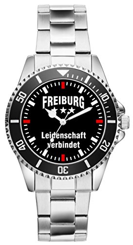 KIESENBERG Damenuhr Freiburg Geschenk Artikel Idee Fan Armbanduhr Ø 33 mm Metallarmband Uhr D-2299 von KIESENBERG