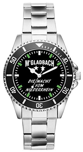 KIESENBERG Damenuhr Gladbach Mönchengladbach Geschenk Artikel Idee Fan Armbanduhr Ø 33 mm Metallarmband Uhr D-6035 von KIESENBERG