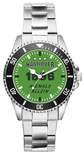 KIESENBERG Damenuhr Hannover Geschenk Artikel Idee Fan Armbanduhr Ø 33 mm Metallarmband Uhr D-6046 von KIESENBERG