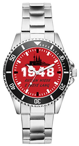 KIESENBERG Damenuhr Köln Geschenk Artikel Idee Fan Armbanduhr Ø 33 mm Metallarmband Uhr D-6068 von KIESENBERG