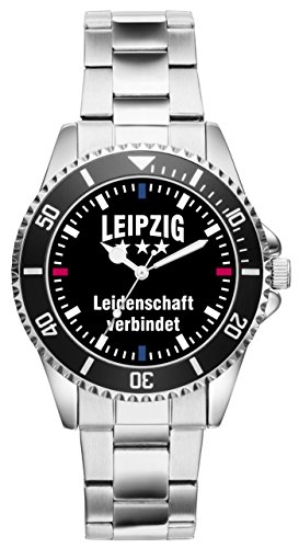 KIESENBERG Damenuhr Leipzig Geschenk Artikel Idee Fan Armbanduhr Ø 33 mm Metallarmband Uhr D-2309 von KIESENBERG