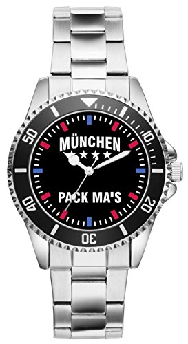 KIESENBERG Damenuhr München Geschenk Artikel Idee Fan Armbanduhr Ø 33 mm Metallarmband Uhr D-2494 von KIESENBERG