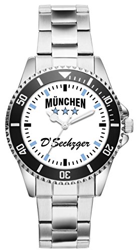 KIESENBERG Damenuhr München Geschenk Artikel Idee Fan Armbanduhr Ø 33 mm Metallarmband Uhr D-6038 von KIESENBERG