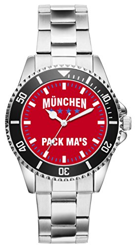 KIESENBERG Damenuhr München Geschenk Artikel Idee Fan Armbanduhr Ø 33 mm Metallarmband Uhr D-6039 von KIESENBERG