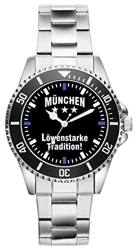 KIESENBERG Damenuhr München Löwen Geschenk Artikel Idee Fan Armbanduhr Ø 33 mm Metallarmband Uhr D-2313 von KIESENBERG