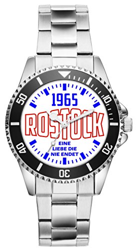 KIESENBERG Damenuhr Rostock Geschenk Artikel Idee Fan Armbanduhr Ø 33 mm Metallarmband Uhr D-6092 von KIESENBERG