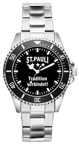 KIESENBERG Damenuhr St.Pauli Geschenk Artikel Idee Fan Armbanduhr Ø 33 mm Metallarmband Uhr D-2286 von KIESENBERG