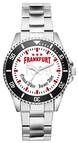 KIESENBERG Herrenuhr Armbanduhr Frankfurt Geschenk Artikel Idee Fußball Sport Fan Analog Quartz Uhr 6043 von KIESENBERG