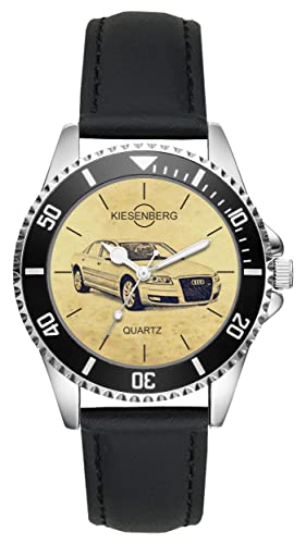 KIESENBERG Herrenuhr A8 D3 Facelift Fan Armbanduhr Geschenk Analog Quartz Lederarmband Uhr L-5745 von KIESENBERG