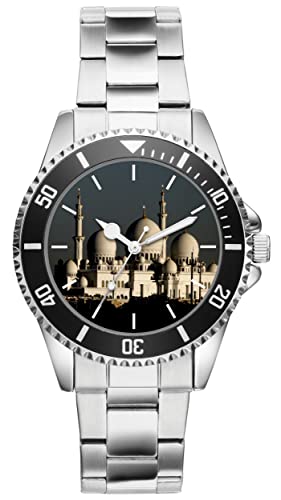 KIESENBERG Herrenuhr Abu Dhabi Moschee Fan Armbanduhr Geschenk Analog Quartz Metallband Uhr 21142 von KIESENBERG
