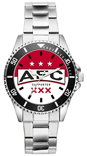 KIESENBERG Herrenuhr Amsterdam AFC Fan Armbanduhr Geschenk Analog Quartz Metallband Uhr 20230004 von KIESENBERG