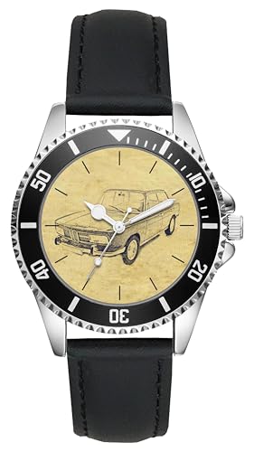 KIESENBERG Herrenuhr Armbanduhr 2000 Oldtimer Geschenk Fan Artikel Analog Quartz Lederarmband Uhr L-6201 von KIESENBERG