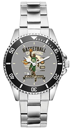 KIESENBERG Herrenuhr Basketball Basketballspieler Fan Armbanduhr Geschenk Analog Quartz Metallband Uhr 21243 von KIESENBERG