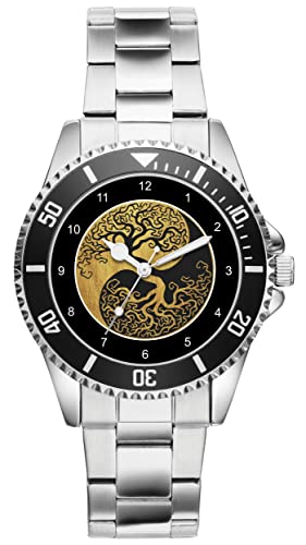 KIESENBERG Herrenuhr Baum Wurzeln Ying Yang Fan Armbanduhr Geschenk Analog Quartz Metallband Uhr 21236 von KIESENBERG