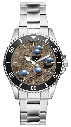 KIESENBERG Herrenuhr Boule Spiel Kugeln Sport Fan Armbanduhr Geschenk Analog Quartz Metallband Uhr 21160 von KIESENBERG