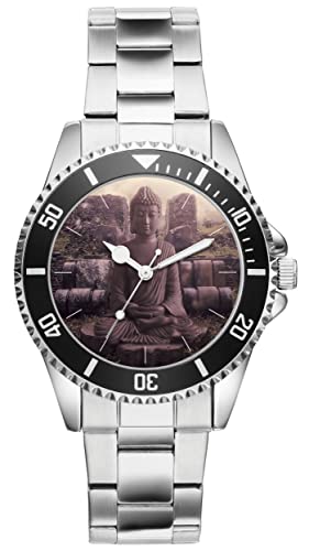 KIESENBERG Herrenuhr Buddha Fan Armbanduhr Geschenk Analog Quartz Metallband Uhr 21231 von KIESENBERG