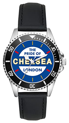 KIESENBERG Herrenuhr Chelsea Fan Armbanduhr Geschenk Analog Quartz Lederarmband Uhr L-21169 von KIESENBERG