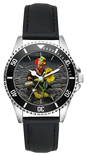 KIESENBERG Herrenuhr Clown Fan Armbanduhr Geschenk Analog Quartz Lederarmband Uhr L-21180 von KIESENBERG