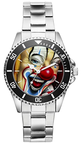 KIESENBERG Herrenuhr Clown bunt Fan Armbanduhr Geschenk Analog Quartz Metallband Uhr 21181 von KIESENBERG