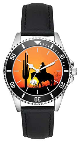 KIESENBERG Herrenuhr Cowboy Western Fan Armbanduhr Geschenk Analog Quartz Lederarmband Uhr L-21127 von KIESENBERG
