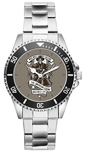 KIESENBERG Herrenuhr Cowboy Wild West USA Retro Fan Armbanduhr Geschenk Analog Quartz Metallband Uhr 21258 von KIESENBERG