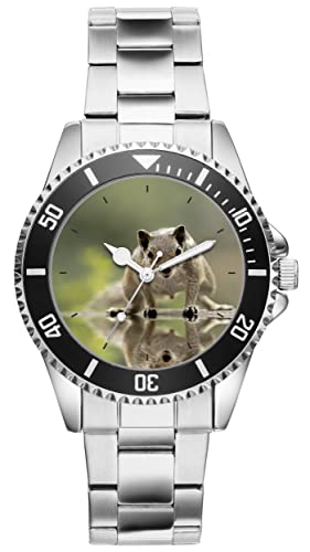 KIESENBERG Herrenuhr Eichhörnchen Nagetier Wald Fan Armbanduhr Geschenk Analog Quartz Metallband Uhr 5773 von KIESENBERG