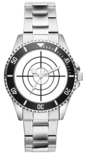 KIESENBERG Herrenuhr Fadenkreuz Scharfschütze Fan Armbanduhr Geschenk Analog Quartz Metallband Uhr 21155 von KIESENBERG