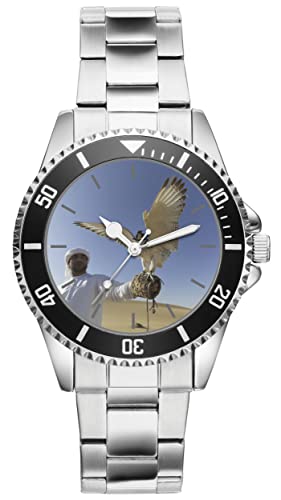 KIESENBERG Herrenuhr Falke Wüste Arabische Emirate Fan Armbanduhr Geschenk Analog Quartz Metallband Uhr 21208 von KIESENBERG