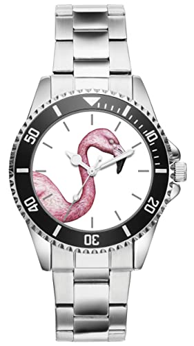 KIESENBERG Herrenuhr Flamingo Fan Armbanduhr Geschenk Analog Quartz Metallband Uhr 21205 von KIESENBERG